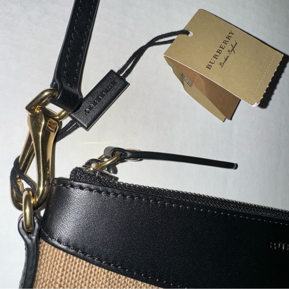 NWT Burberry Canvas Check Peyton Crossbody - Picture 9 of 11